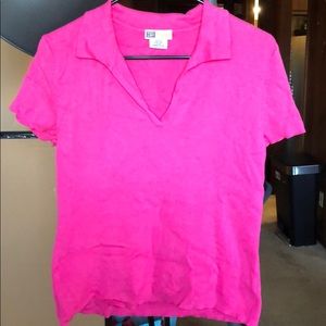 Faded Glory pink collared shirt